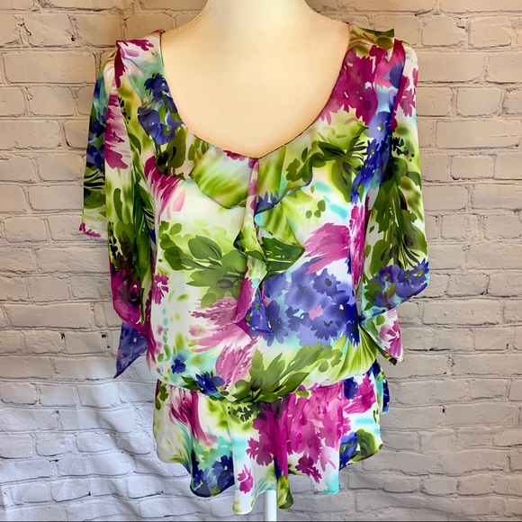 Sunny Leigh Tops - Sunny Leigh l Sheer floral top